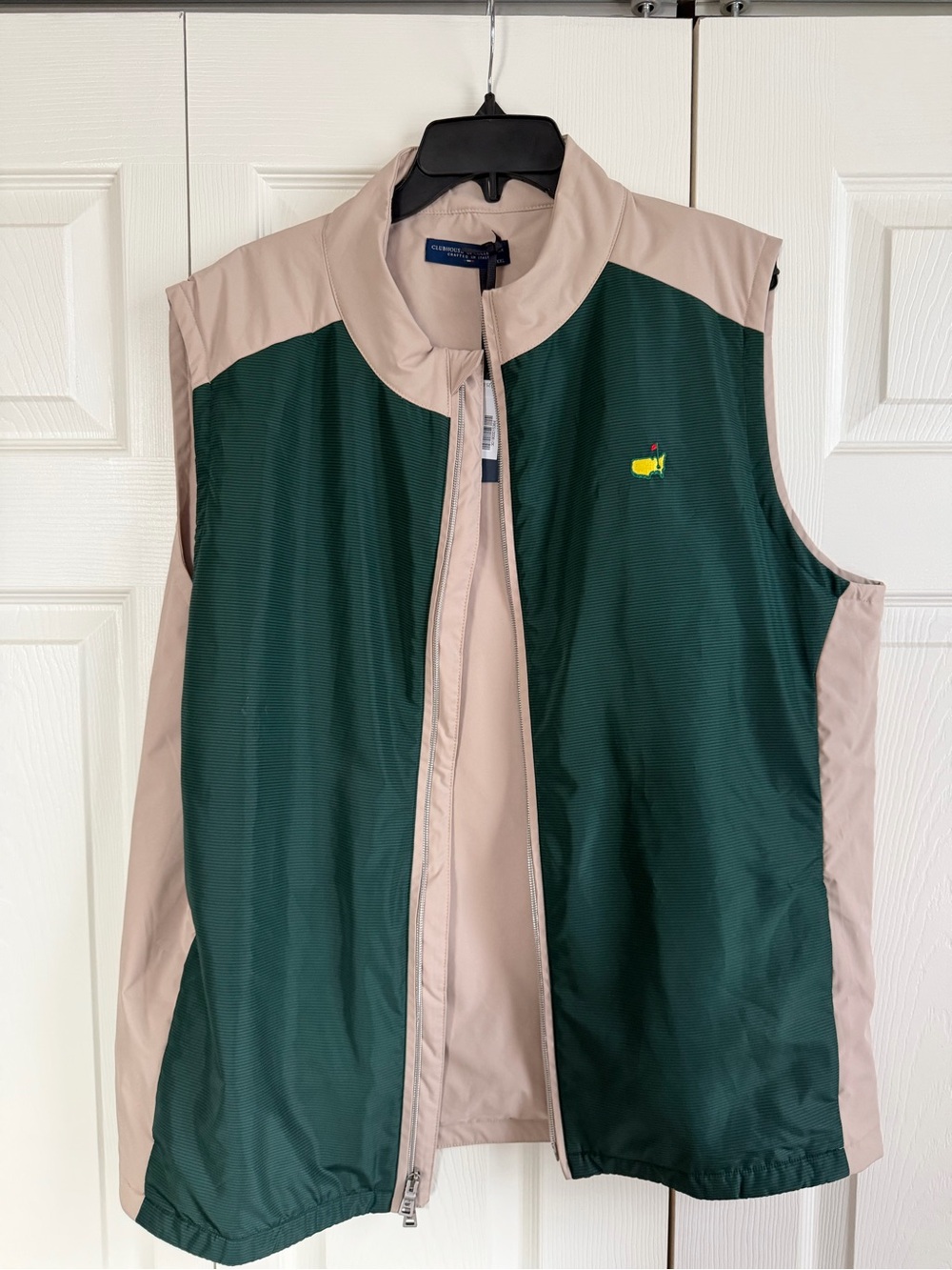 NWT Masters Golf Vest – Augusta National – Clubhouse Collection – Green & Tan